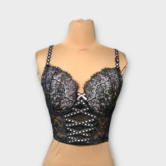 NWT Victoria’s Secret Dream Angels Bra M DD Heritage Ribbon Slot Bra Lace NEW - Picture 2 of 9